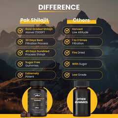 Sundried Himalayan Shilajit Gummies Made in USA