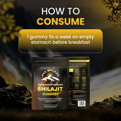 Sundried Himalayan Shilajit Gummies, Organic Premium Shilajit Gummies