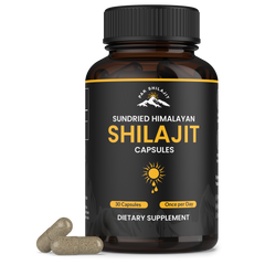 100 Days Process Sundried Himalayan Shilajit Capsules 30PCS (PakShilajit)